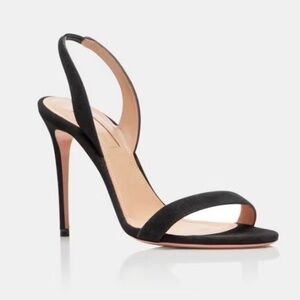 Aquazzura So Nude Suede Leather Slingback sandals size 37